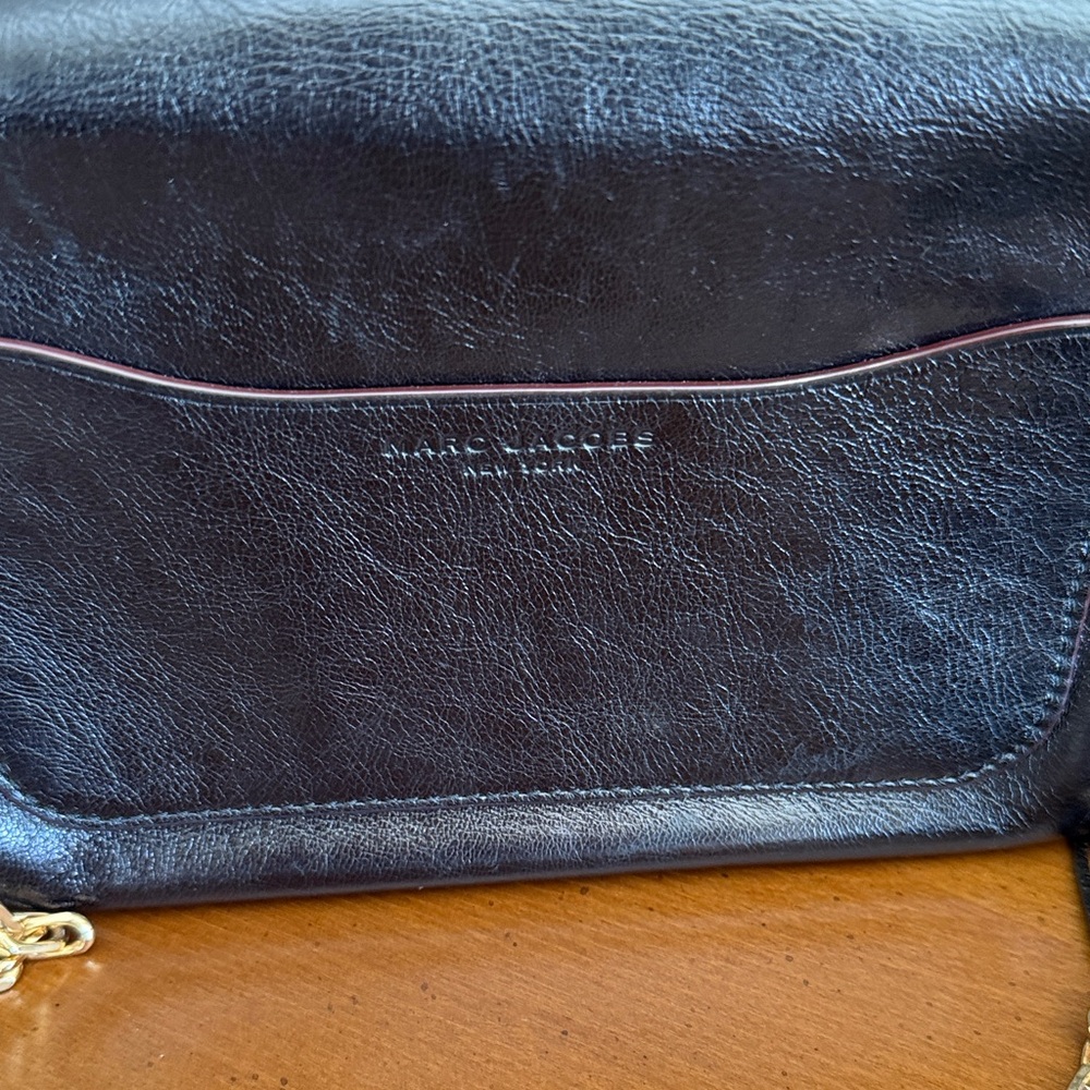 Marc Jacobs Black Leather Crossbody with Gold Hardware - Picture 3 of 3